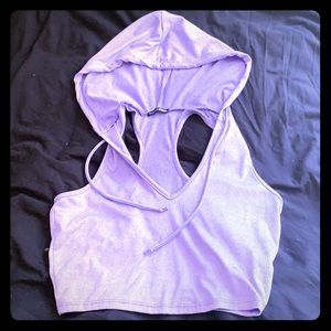 Fashion nova purple Hooded crop top